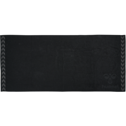 HUMMEL LARGE TOWEL, BLACK, packshot