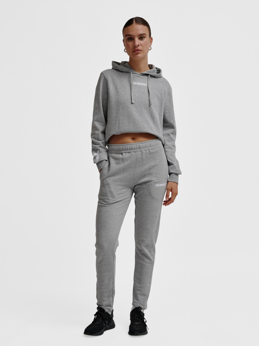 hmlELEMENTAL TAPERED PANTS WOMAN, GREY MELANGE, model