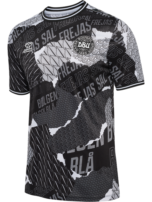 DBU 24 PREGAME JERSEY S/S, BLACK/WHITE DBU 24 PREGAME JERSEY S/S, BLACK/WHITE, packshot