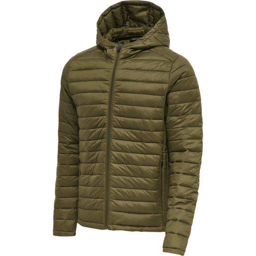 hmlRED QUILTED HOOD JACKET, DARK OLIVE, packshot