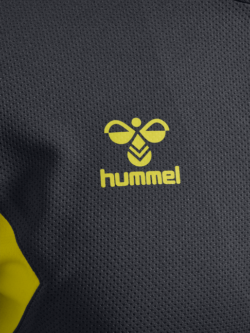 hmlAUTHENTIC HALF ZIP SWEAT, ASPHALT/SULPHUR SPRING, packshot