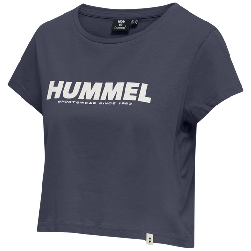 hmlLEGACY WOMAN CROPPED T-SHIRT, BLUE NIGHTS, packshot