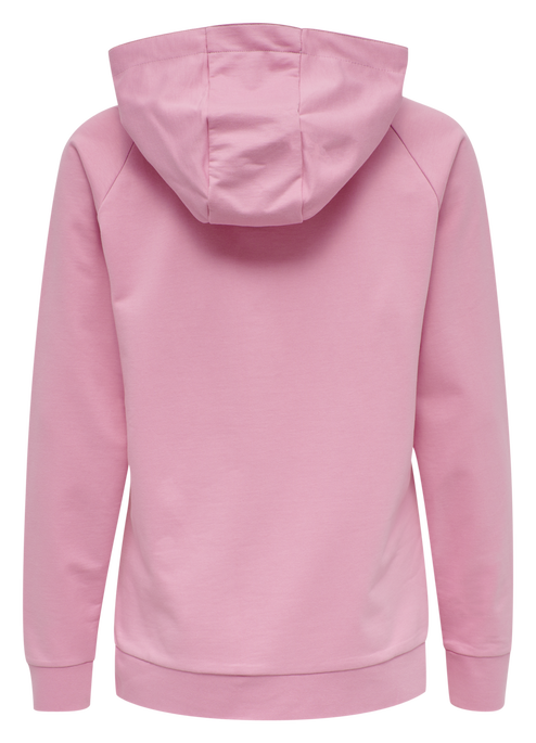 HUMMEL GO COTTON LOGO HOODIE WOMAN, COTTON CANDY, packshot