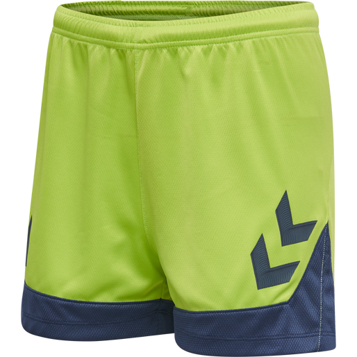 hmlLEAD WOMENS POLY SHORTS, LIME PUNCH, packshot