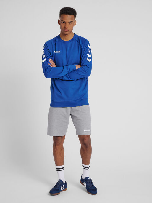 HMLGO COTTON SWEATSHIRT, TRUE BLUE, model