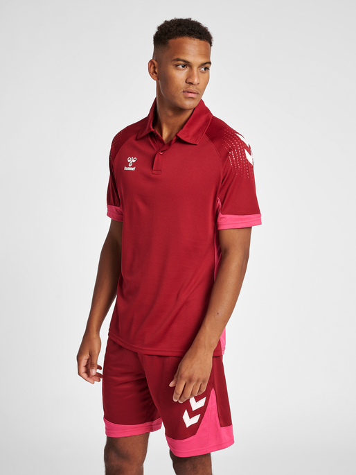 hmlLEAD FUNCTIONAL POLO, BIKING RED, model