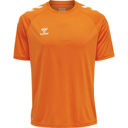 hmlCORE XK CORE POLY T-SHIRT S/S, ORANGE TIGER, packshot