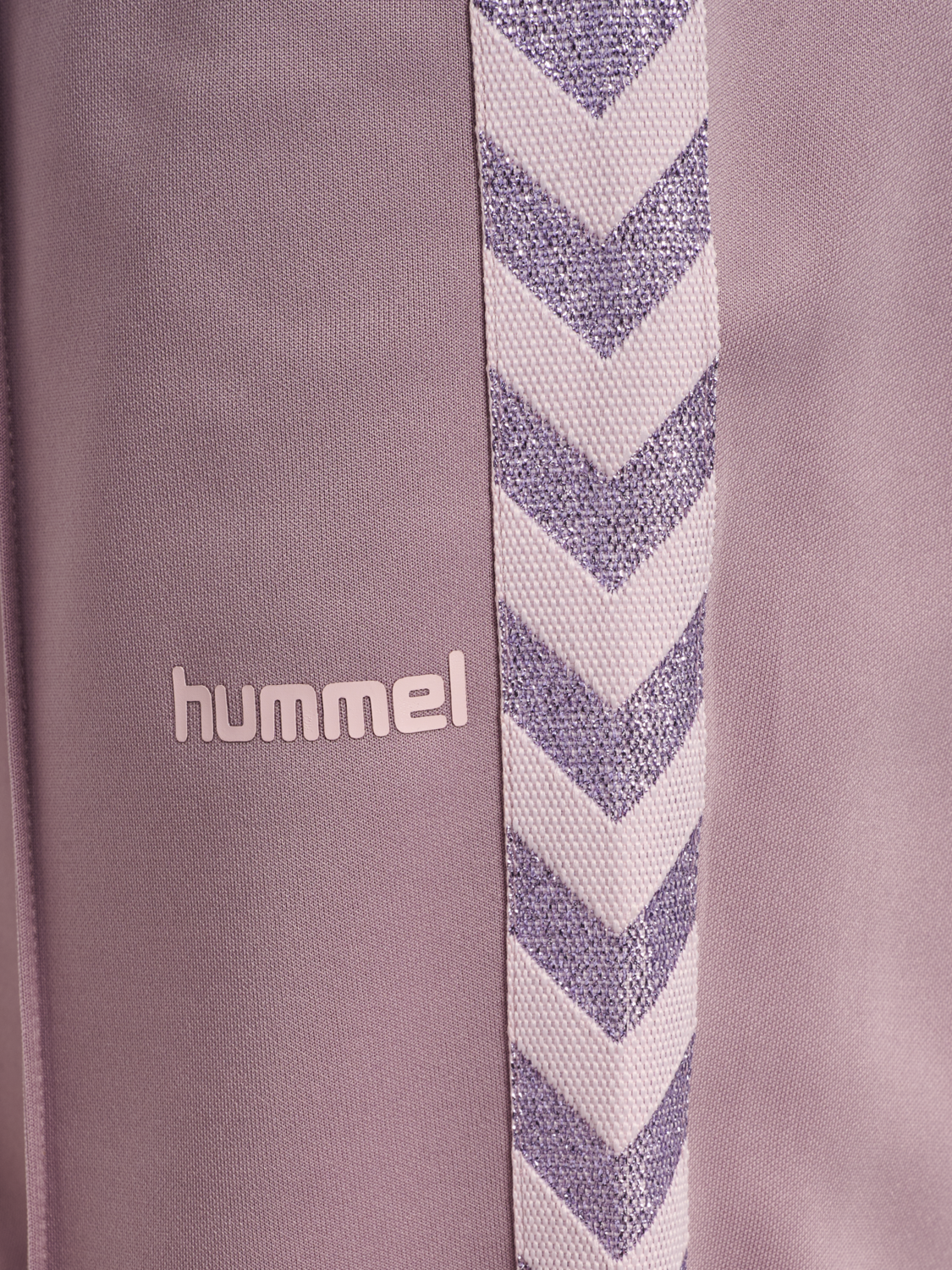 hmlJR REG POLY TAPE PANTS, SEA FOG, packshot