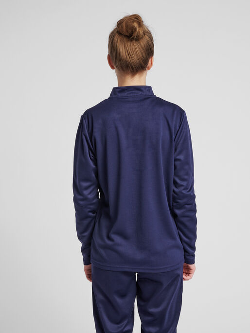 hmlAUTHENTIC HALF ZIP SWEATSHIRT WOMAN, MARINE, model