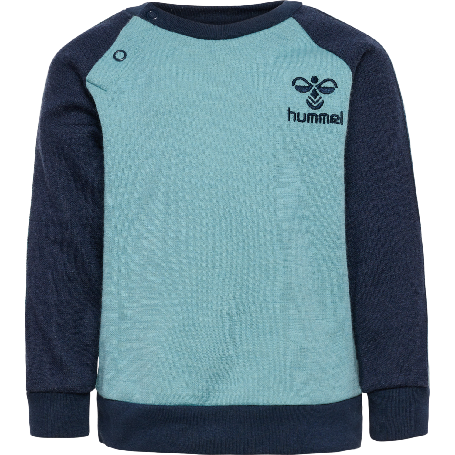 hmlWULBATO SWEATSHIRT, MINERAL BLUE, packshot