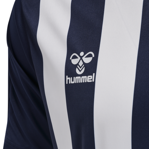 hmlCORE XK STRIPED JERSEY S/S, MARINE/WHITE, packshot
