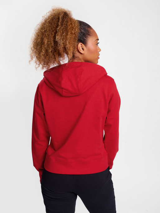 hmlGO 2.0 HOODIE WOMAN, TRUE RED, model