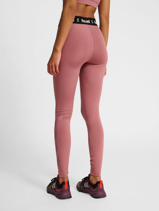 hmlPULSE MID WAIST TIGHTS, WISTFUL MAUVE, model