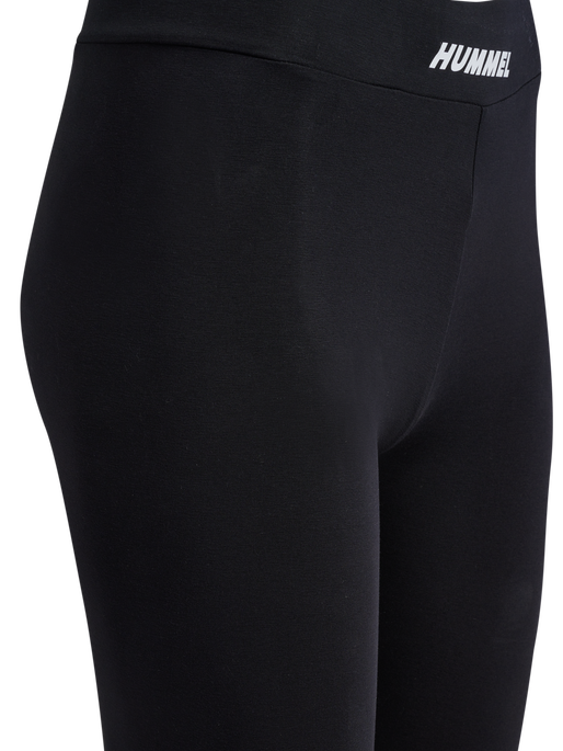 hmlELEMENTAL COTTON HW TIGHTS, BLACK hmlELEMENTAL COTTON HW TIGHTS, BLACK, packshot