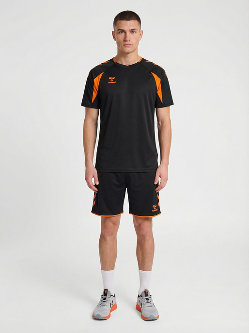 hmlCORE 2.0 JERSEY S/S, BLACK/ORANGE TIGER, model
