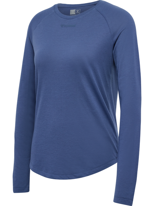 hmlMT VANJA T-SHIRT L/S, BLUE INDIGO, packshot