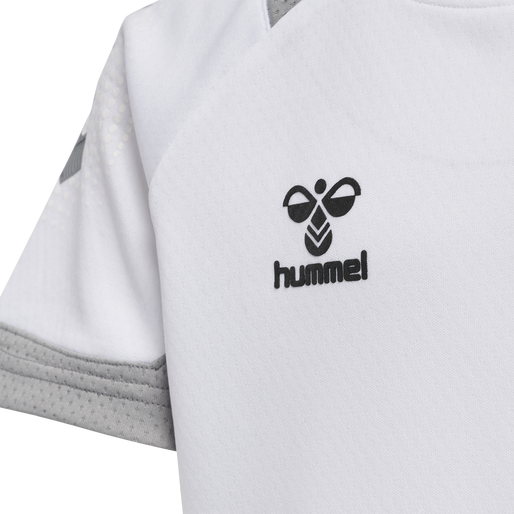 hmlLEAD S/S POLY JERSEY KIDS, WHITE, packshot