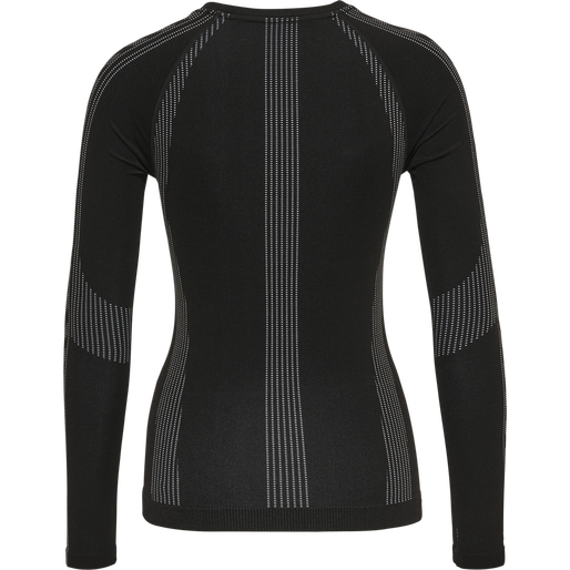 hmlMT SHAPING SEAMLESS T-SHIRT L/S, BLACK, packshot