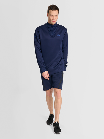 hmlCOURT HALF ZIP L/S, MARINE, model