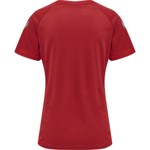hmlLEAD WOMENS S/S POLY JERSEY, TRUE RED, packshot