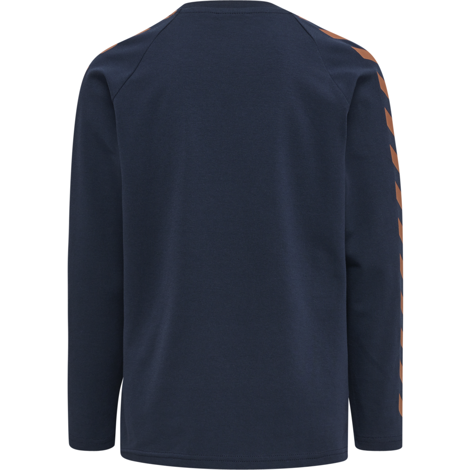 hmlBOYS T-SHIRT L/S, BLACK IRIS/SIERRA, packshot