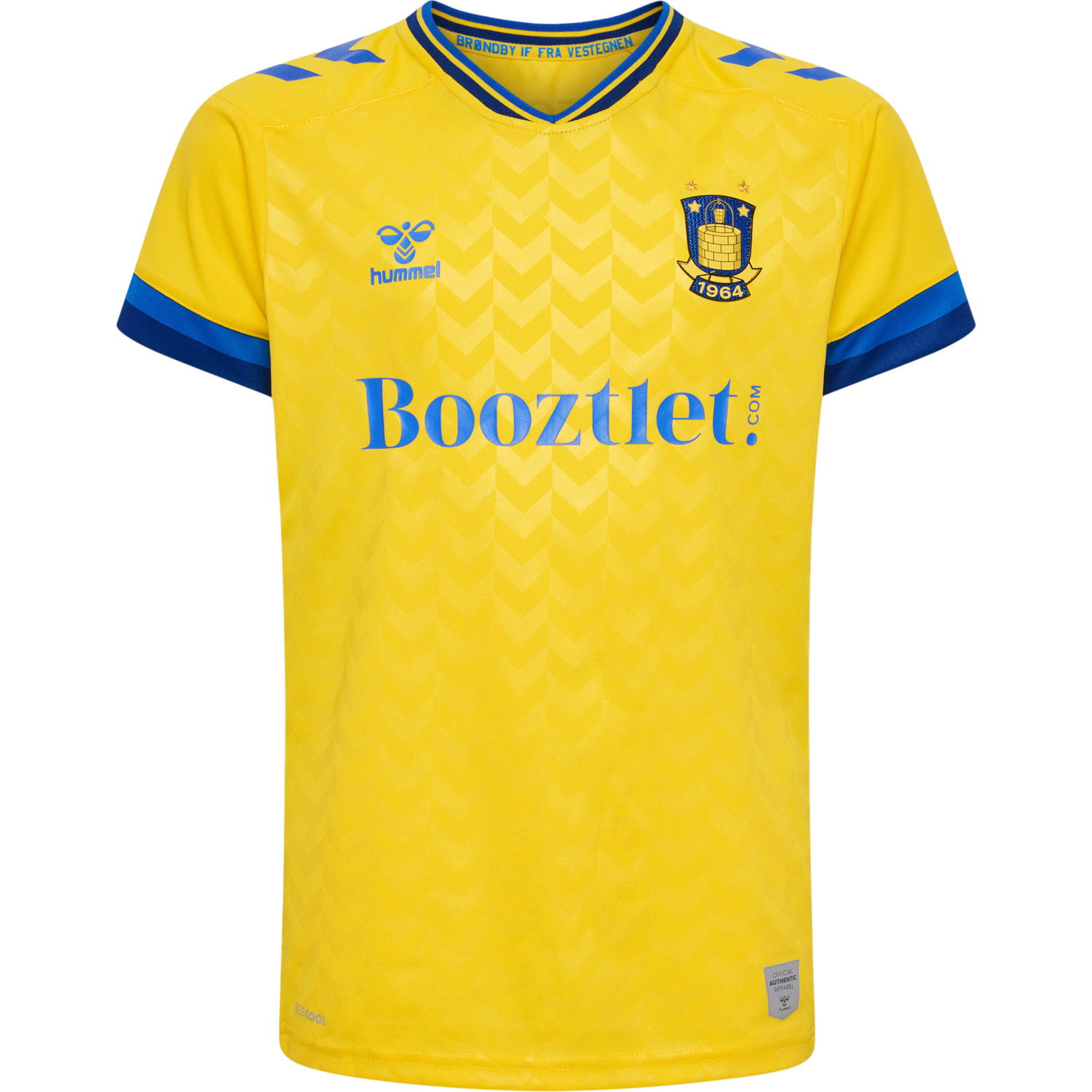BR&Oslash;NDBY 22/23 HOME JERSEY S/S KIDS, CYBER YELLOW, packshot