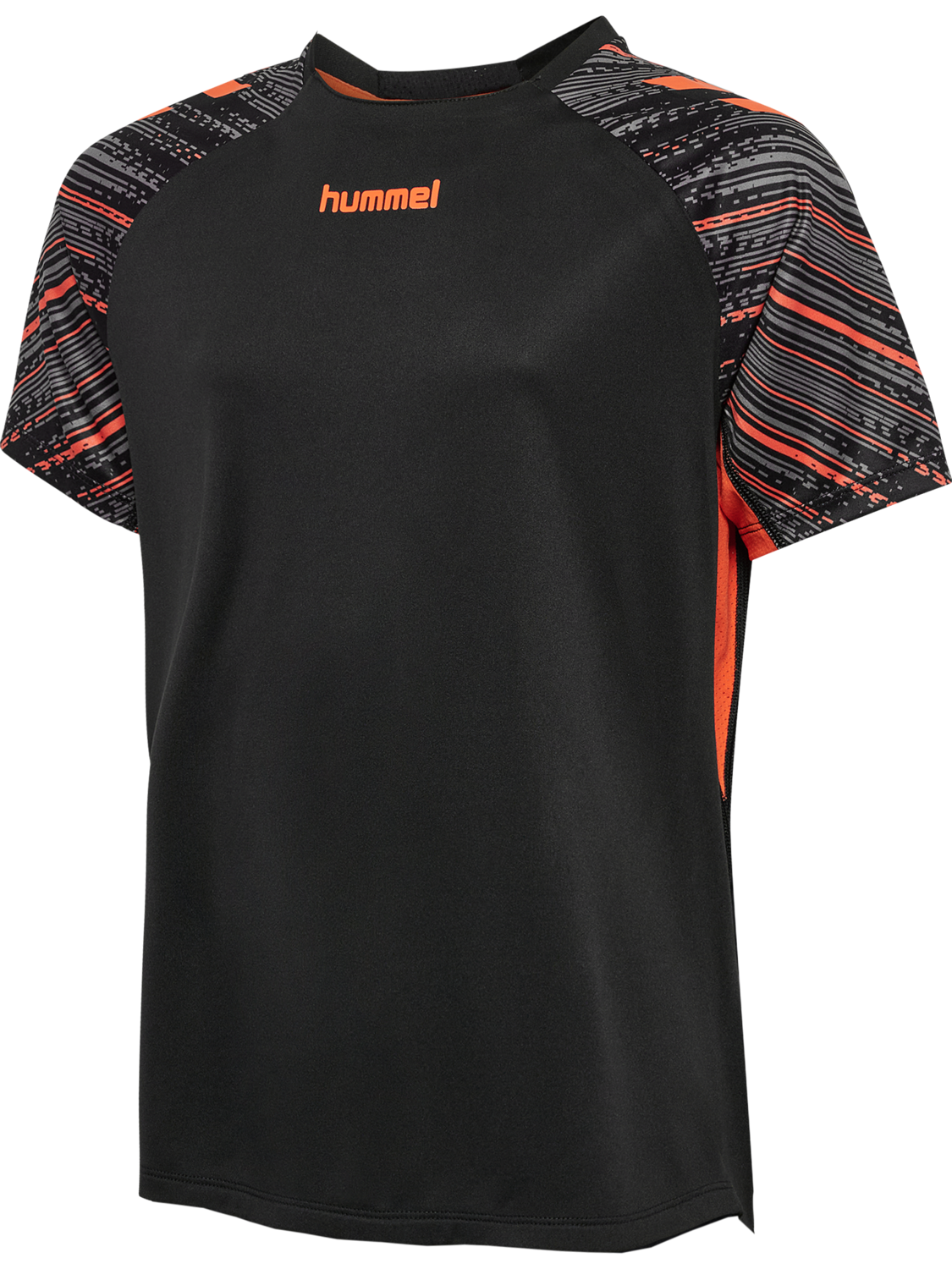 hmlBLAZE PRO TRAINING JERSEY KIDS, BLACK/ORANGE, packshot