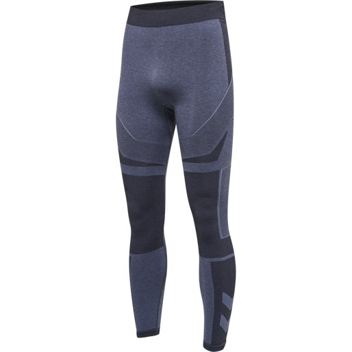 hmlTE MIKE SEAMLESS TIGHTS, BLACK/ASPHALT MELANGE hmlTE MIKE SEAMLESS TIGHTS, BLACK/ASPHALT MELANGE, packshot