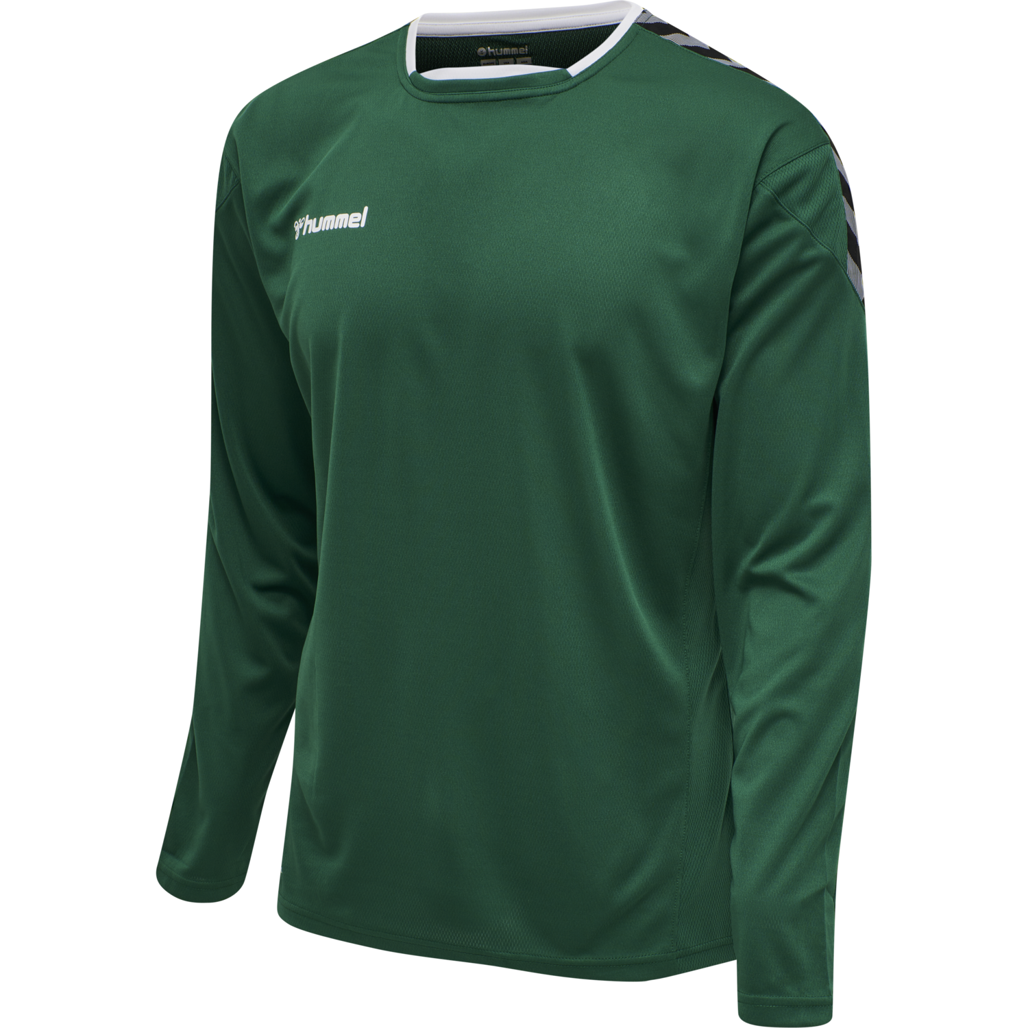 hmlAUTHENTIC POLY JERSEY L/S, EVERGREEN, packshot