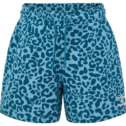 hmlFLOWY AOP SHORTS, BLUE CORAL, packshot