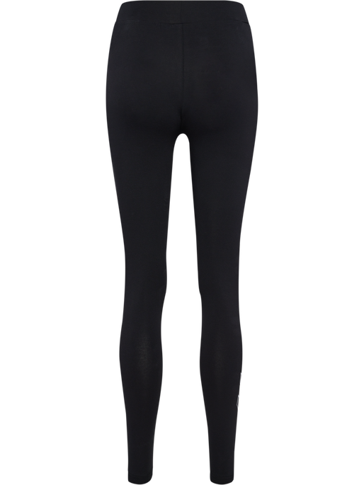 hmlELEMENTAL COTTON HW TIGHTS, BLACK hmlELEMENTAL COTTON HW TIGHTS, BLACK, packshot