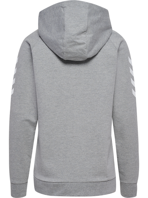HUMMEL GO COTTON HOODIE WOMAN, GREY MELANGE, packshot