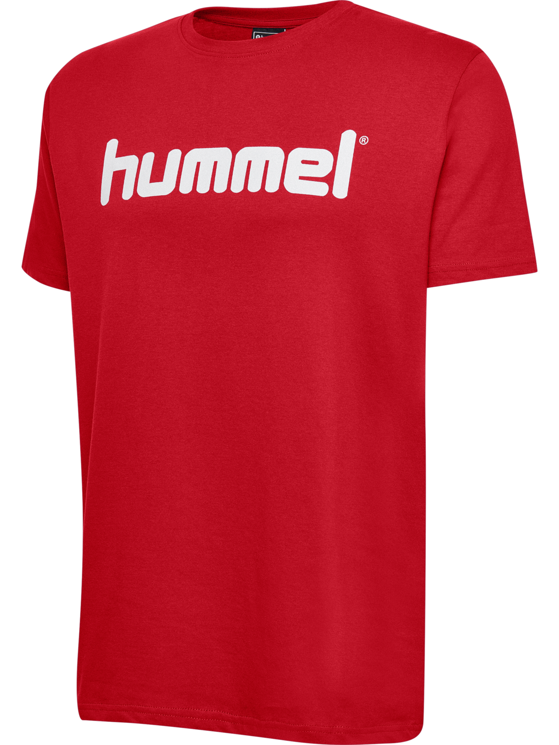 HUMMEL GO COTTON LOGO T-SHIRT S/S, TRUE RED, packshot