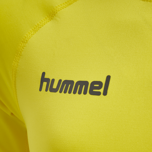 HUMMEL FIRST PERFORMANCE KIDS JERSEY S/S, BLAZING YELLOW HUMMEL FIRST PERFORMANCE KIDS JERSEY S/S, BLAZING YELLOW, packshot