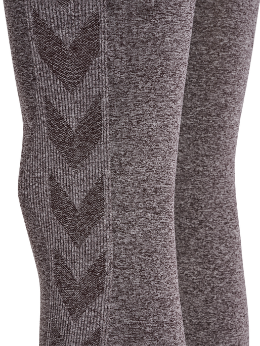 hmlCI SEAMLESS MID WAIST TIGHTS, CHOCOLATE PLUM MELANGE, packshot