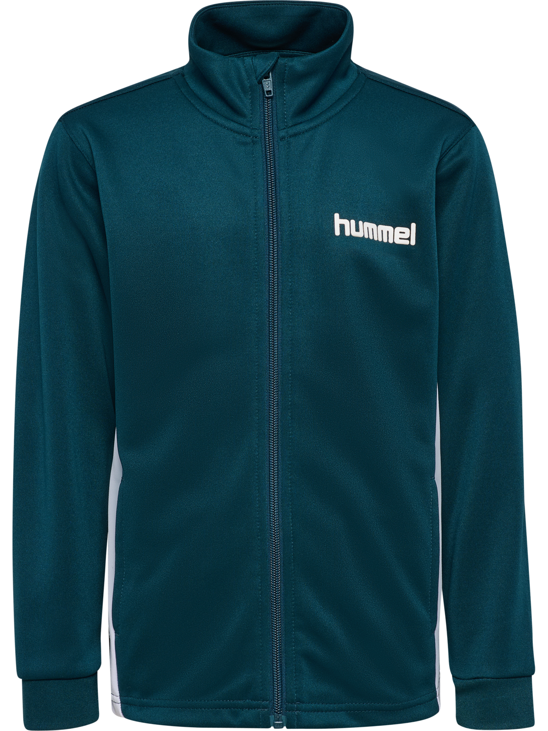hmlJR CHEVRON ZIP JACKET, REFLECTING POND, packshot