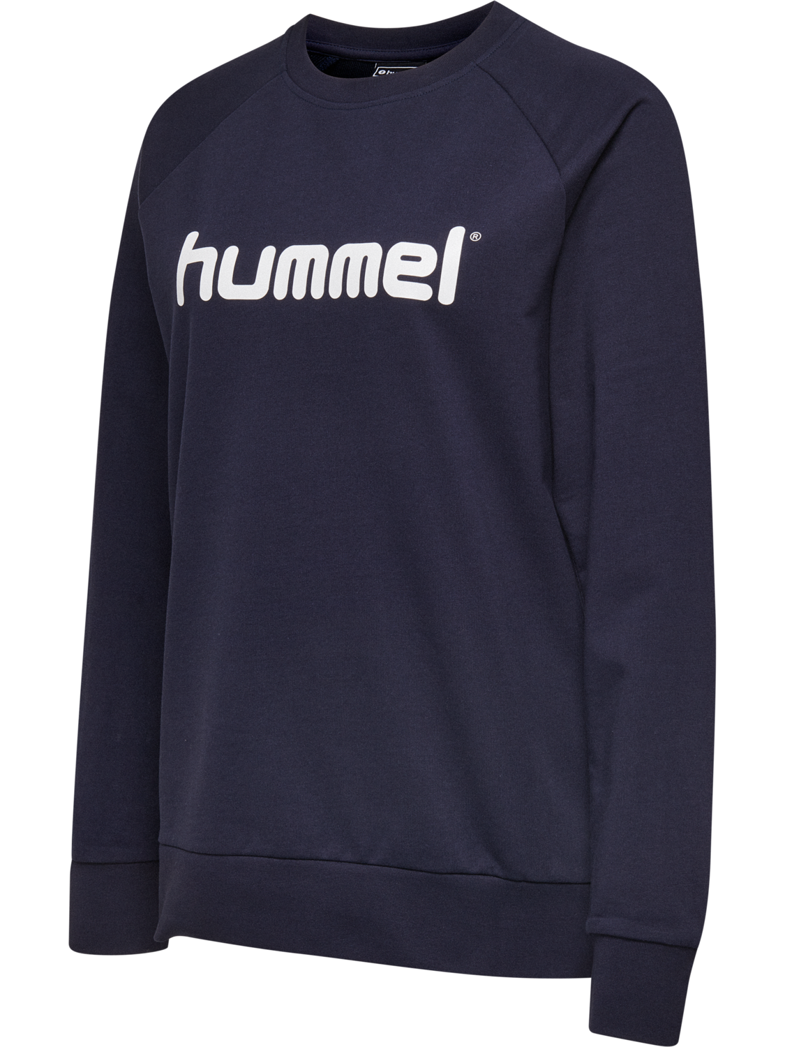 HUMMEL GO COTTON LOGO SWEATSHIRT WOMAN, MARINE, packshot
