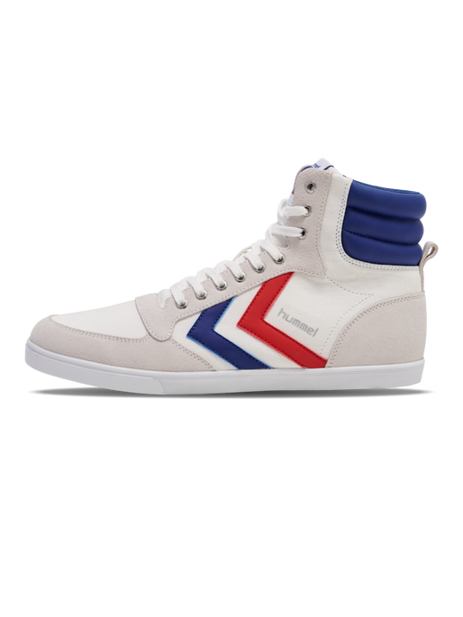 HUMMEL SLIMMER STADIL HIGH, WHITE/BLUE/RED/GUM, packshot