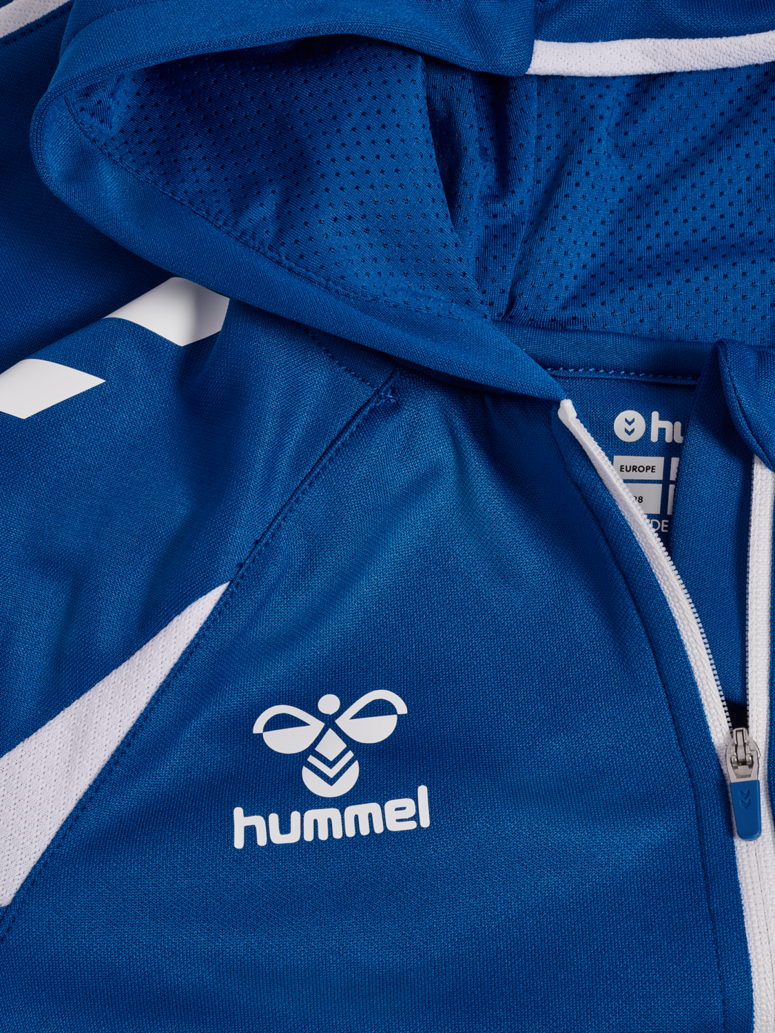 hmlCORE 2.0 ZIP HOODIE KIDS, TRUE BLUE/WHITE, packshot