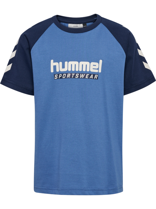 hmlJR LOGO T-SHIRT S/S, DUTCH BLUE hmlJR LOGO T-SHIRT S/S, DUTCH BLUE, packshot
