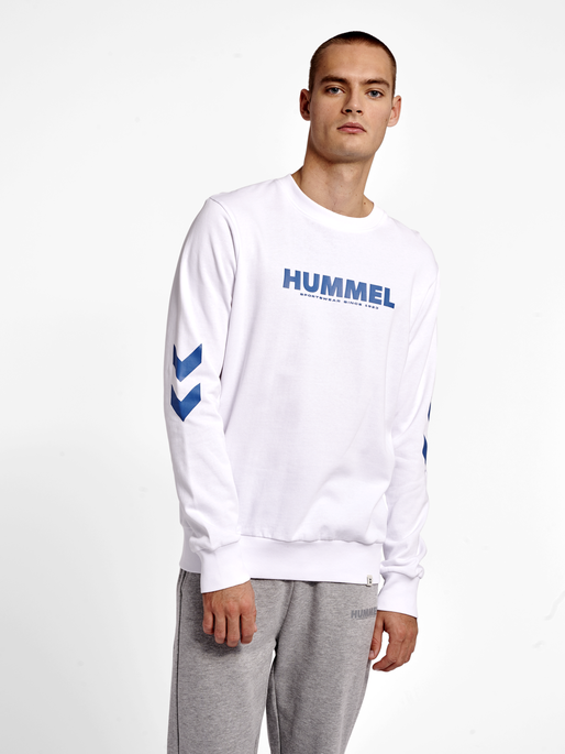 hmlLEGACY SWEATSHIRT, WHITE, model