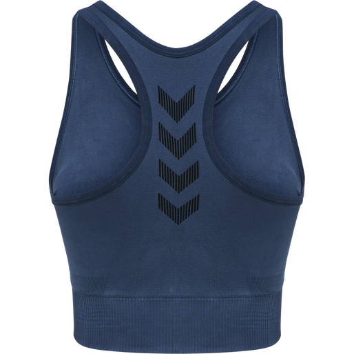 HUMMEL FIRST SEAMLESS BRA WOMAN, DARK DENIM, packshot