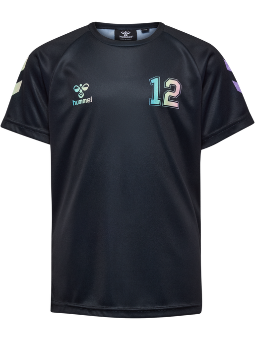 hmlSHIMMER T-SHIRT S/S, BLACK, packshot