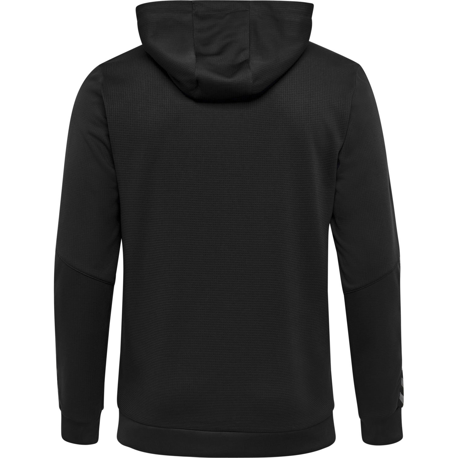 hmlAUTHENTIC POLY ZIP HOODIE, BLACK/WHITE, packshot