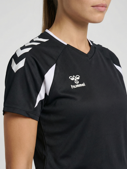 hmlCORE 2.0 JERSEY S/S WOMAN, BLACK/WHITE, model