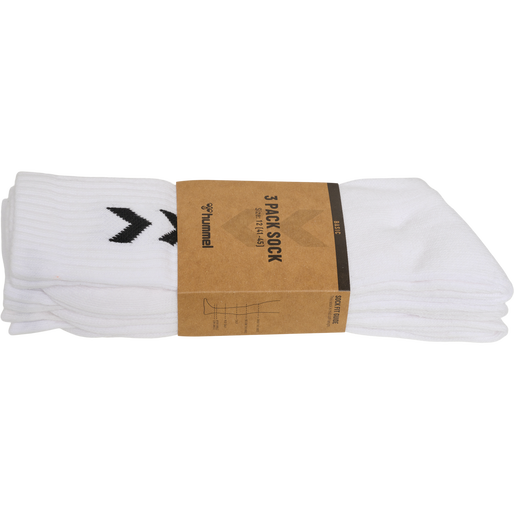 3-Pack Basic Socken, WHITE, packshot