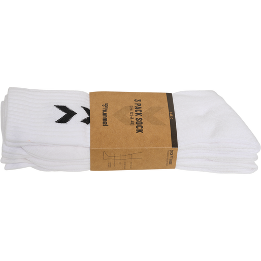 3-Pack Basic Socken, WHITE, packshot