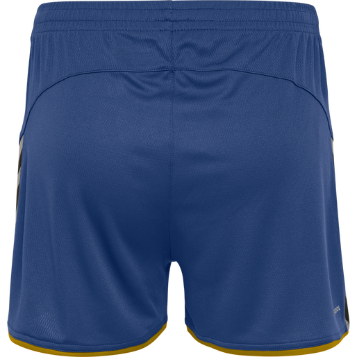 hmlAUTHENTIC POLY SHORTS WOMAN, TRUE BLUE/SPORTS YELLOW, packshot