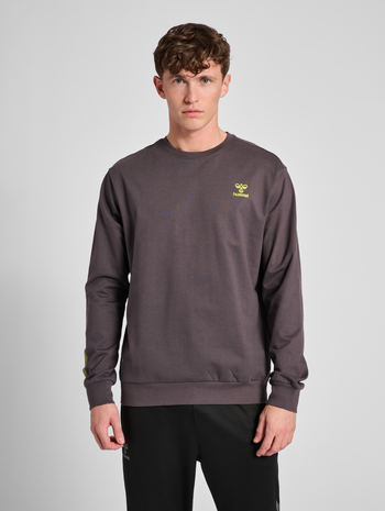 hmlOFFGRID COTTON SWEATSHIRT, FORGED IRON, model