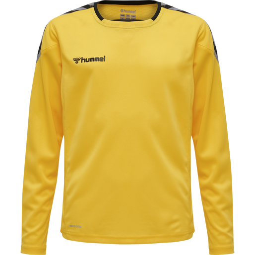 hmlAUTHENTIC KIDS POLY JERSEY L/S, SPORTS YELLOW/BLACK, packshot